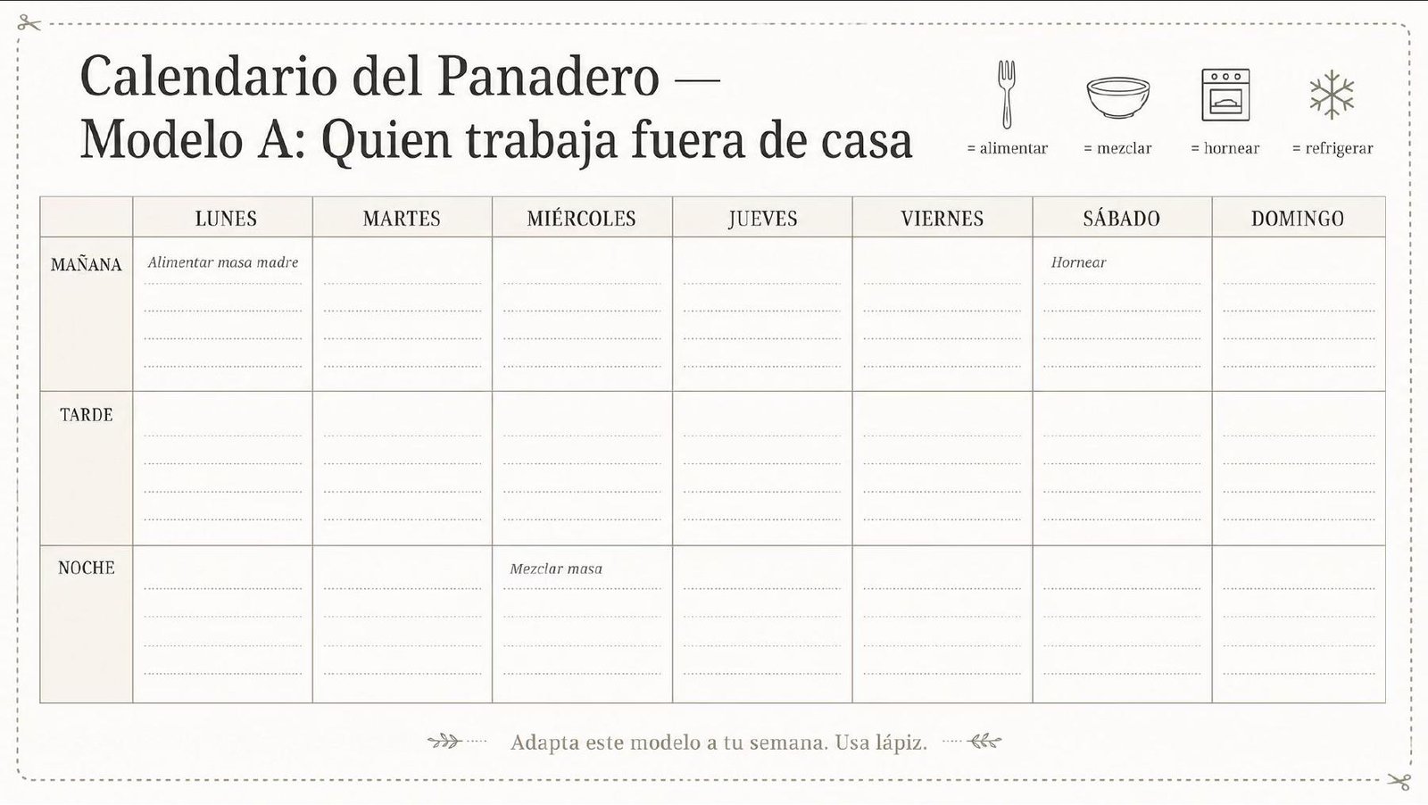 Página real de La Carpeta del Panadero