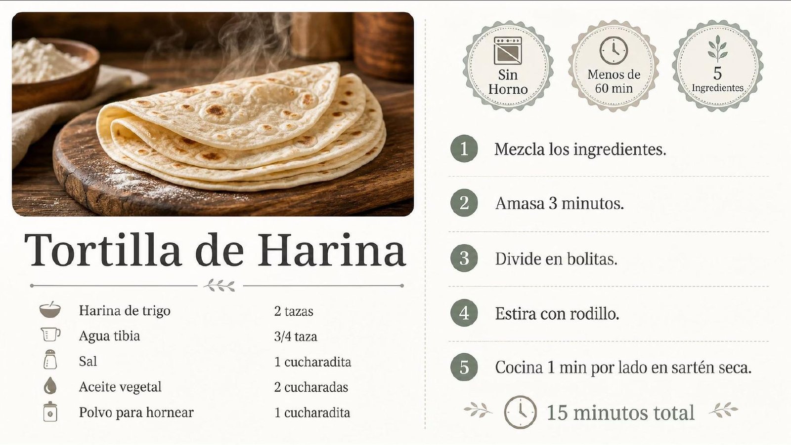 Página real de Pan Sin Horno y Sin Espera
